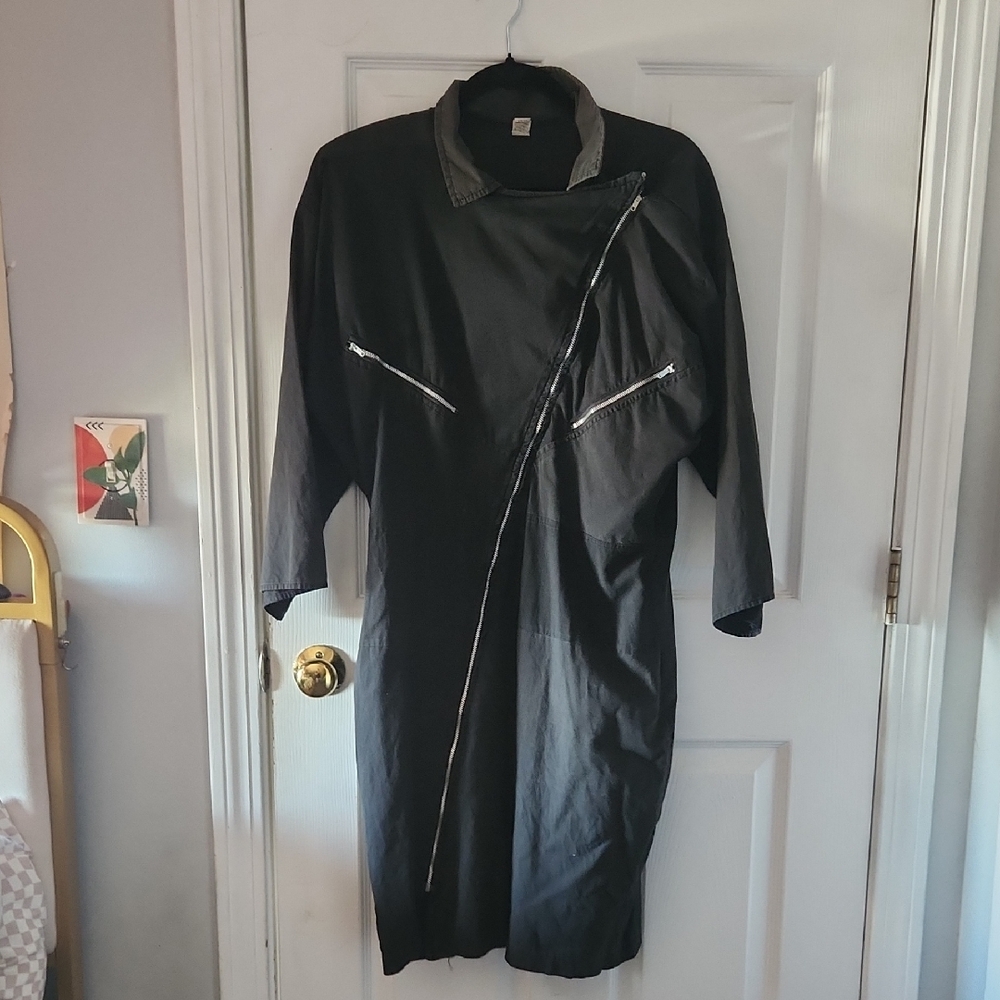 Vintage A-symmetrical Moto Dress
